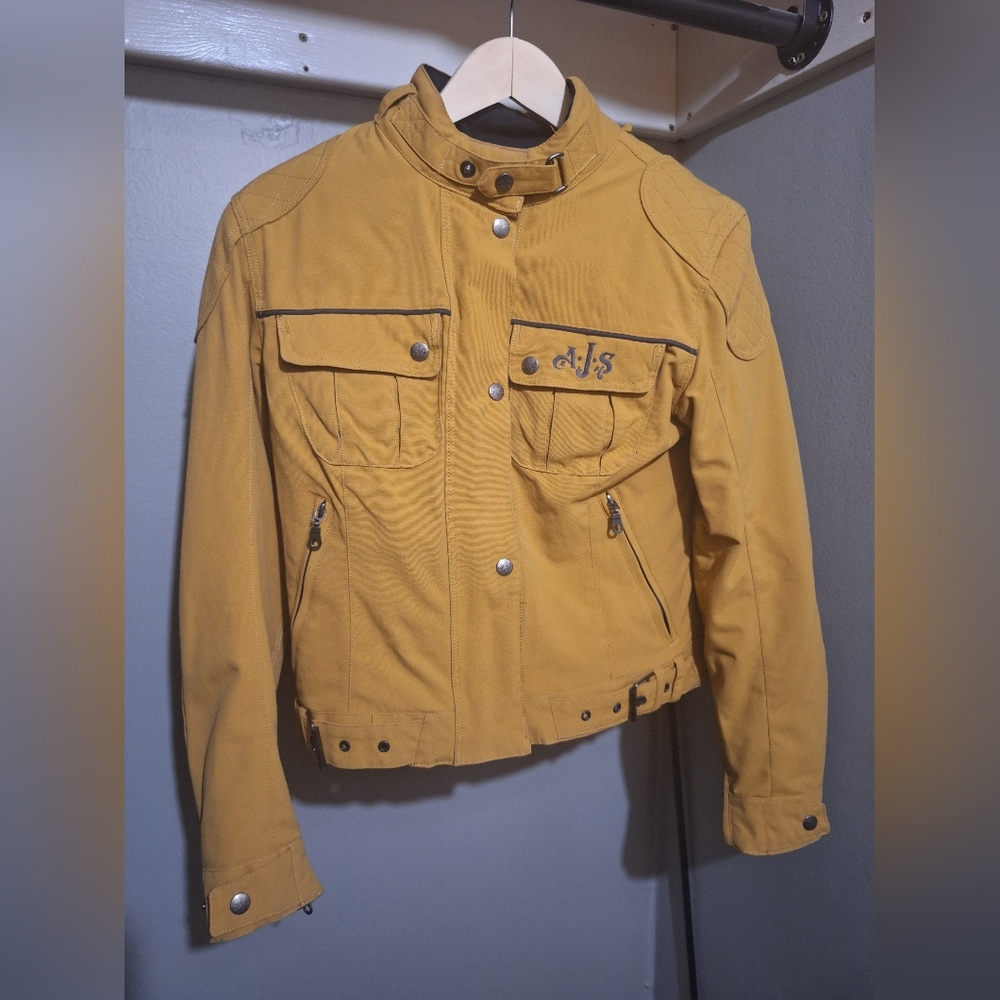 AJS motorcycle jacket with armor and removable liner